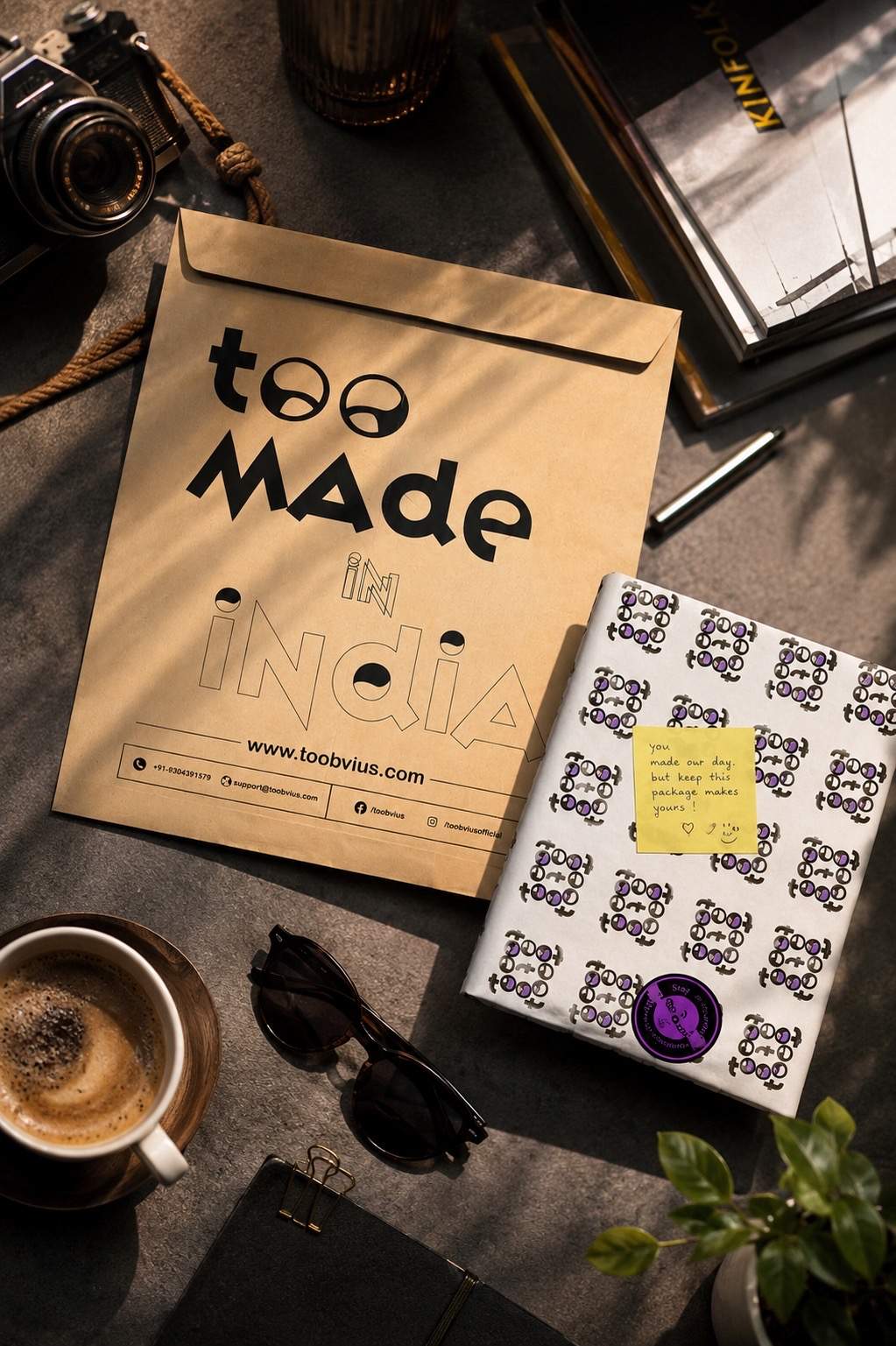 Toobvius Made in India Premium Packaging Toobvius premium packaging made in India with custom envelope and gift wrapping