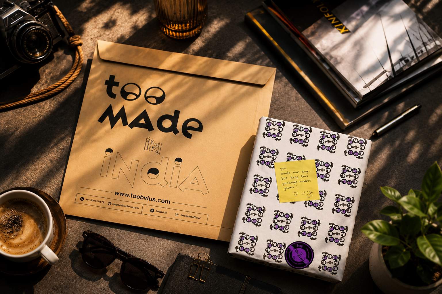 Toobvius Made in India Premium Packaging Toobvius premium packaging made in India with custom envelope and gift wrapping