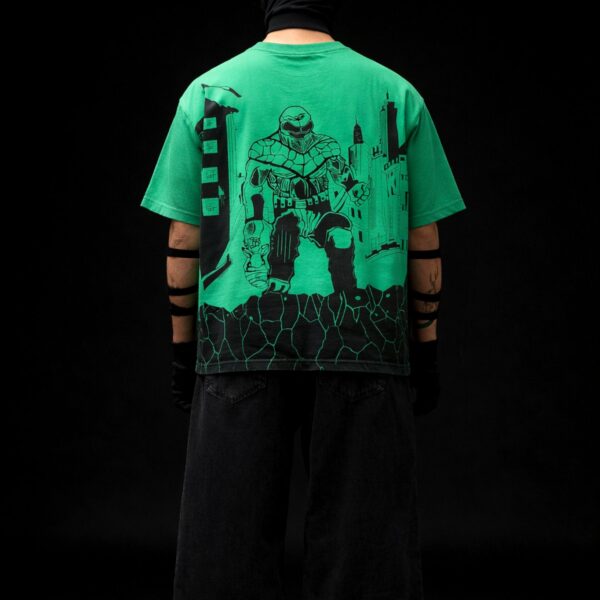 green oversized graphic t-shirt for men