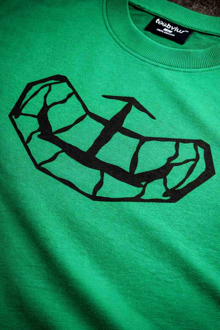 green oversized graphic t-shirt for men